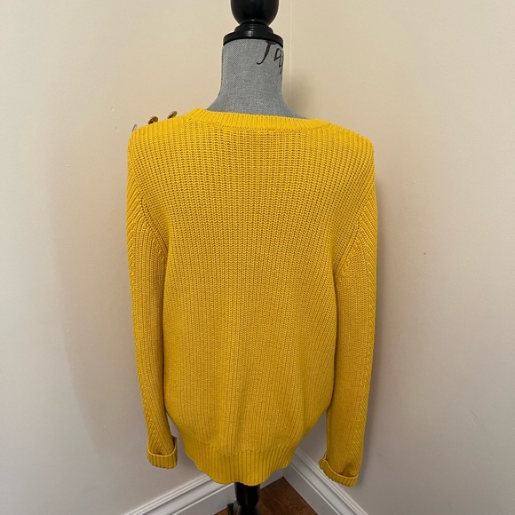 Ted Baker Hendrik Knit Crewneck Sweater in Yellow, Size 4 (Large) - Picture 11 of 16